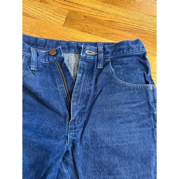 Wrangler Upcycled Cut Off Bermuda Long Cotton Frayed Jean Denim Shorts Size 30 - Picture 9 of 10